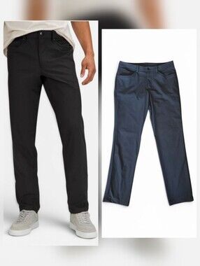 Lululemon ABC Pant Men 34x33 Black Classic Warpstreme Stretch Golf Casual